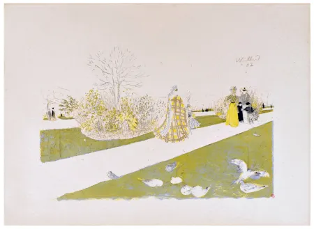 Lithograph Vuillard - Le jardin des Tuileries