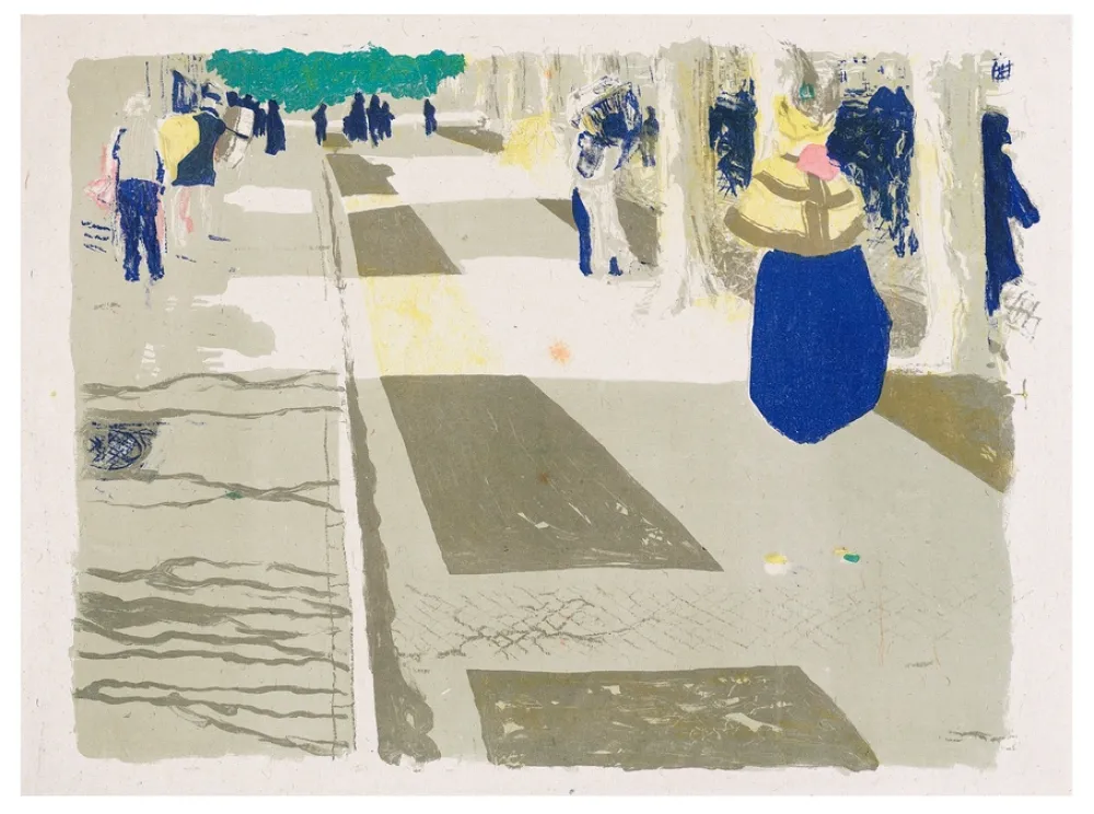 Lithograph Vuillard - Paysage et intérieur 1