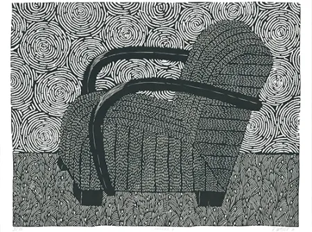 Linocut Wahle - Sessel 4
