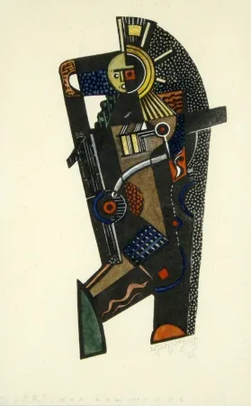 Linocut Wahlstedt - Er, der Kommende (The one to come)