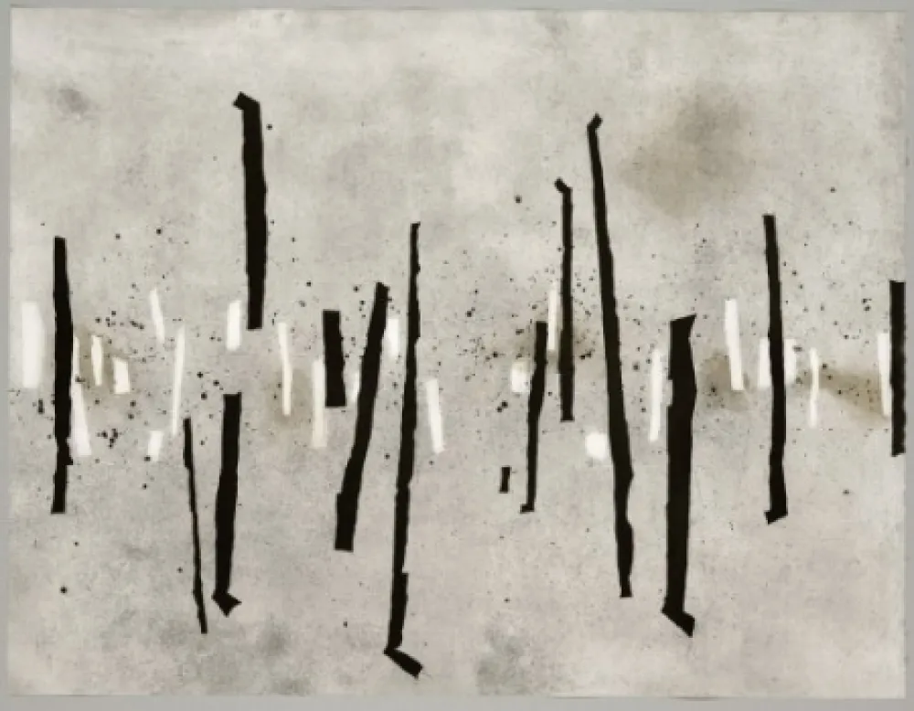 Etching And Aquatint Wang - Walking