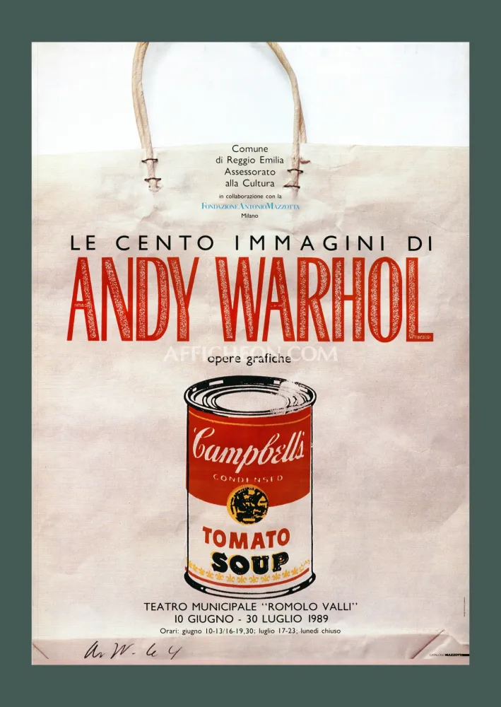 Lithograph Warhol - Andy Warhol: 'Campbell's Soup Can on a Shopping Bag' 1989 Offset-lithograph