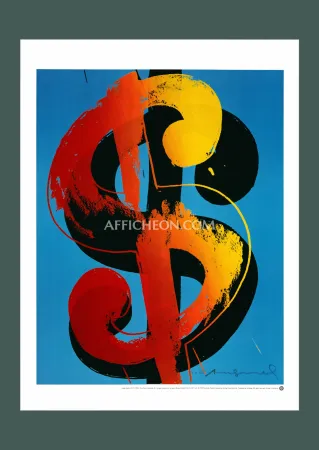 Lithograph Warhol - Andy Warhol: 'Dollar Sign (One)' 1998 Offset-lithograph 