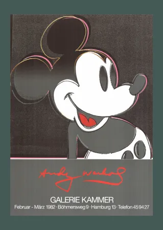 Lithograph Warhol - Andy Warhol: 'Mickey' 1982 Offset-lithograph
