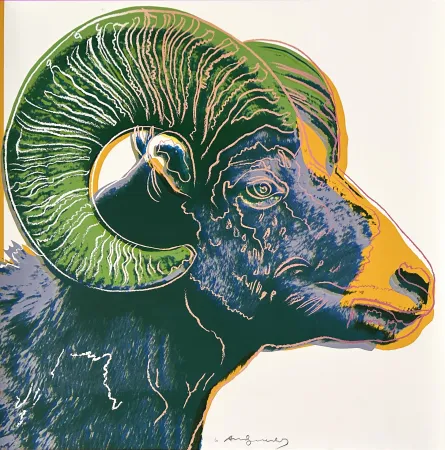 Screenprint Warhol - Bighorn Ram (FS II.302)