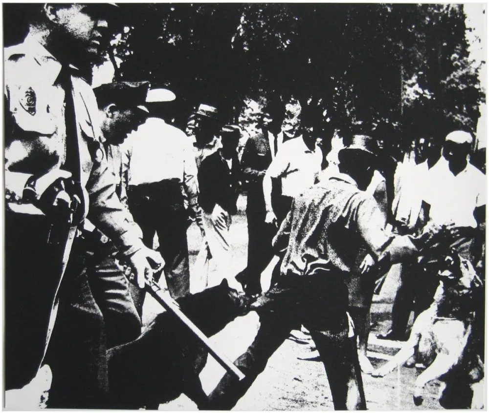 Screenprint Warhol - Birmingham Race Riot 