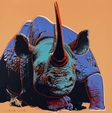 Screenprint Warhol - Black Rhinoceros (FS II.301)