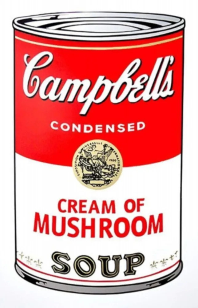 Screenprint Warhol - Campbell's Soup Can: Cream of Mushroom