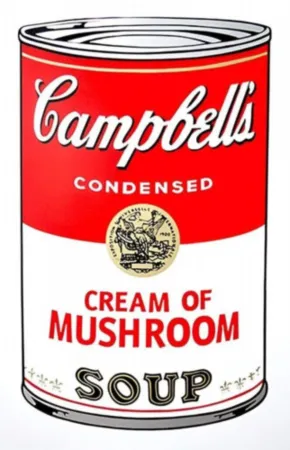 Screenprint Warhol - Campbell's Soup Can: Cream of Mushroom
