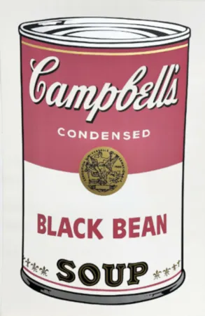 Screenprint Warhol - Campbell's Soup Can I: Black Bean