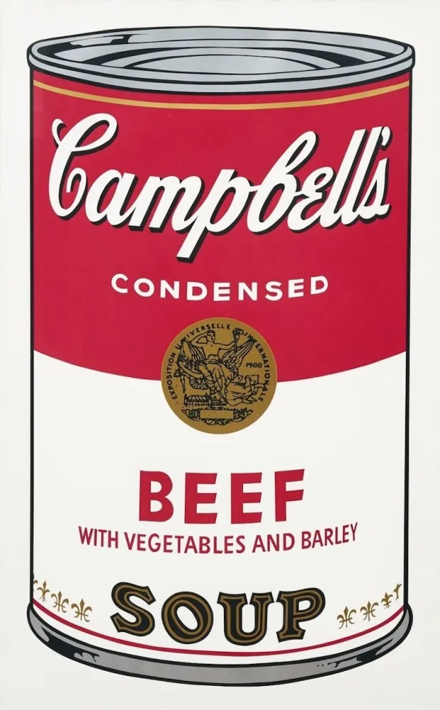 Screenprint Warhol - Campbell's Soup I: Beef with Vegetables and Barley