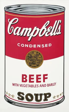 Screenprint Warhol - Campbell's Soup I: Beef with Vegetables and Barley