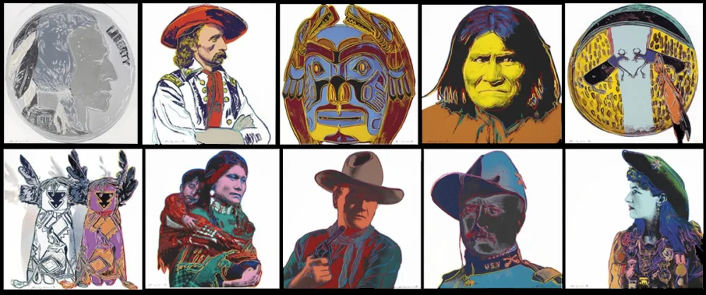 Screenprint Warhol - Cowboys and Indians Complete Portfolio (FS II.377 - FS II.386)