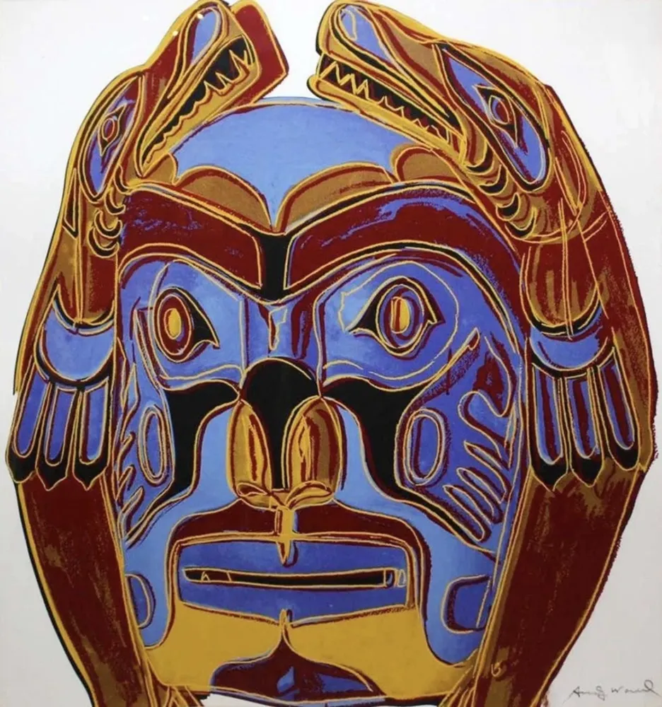 Screenprint Warhol - Cowboys and Indians: Northwest Coast Mask, II.380