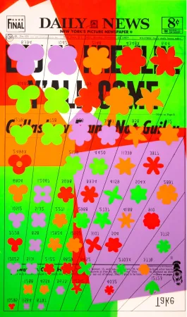 Screenprint Warhol - Daily News - LBJ to Kremlin – Y'all Come