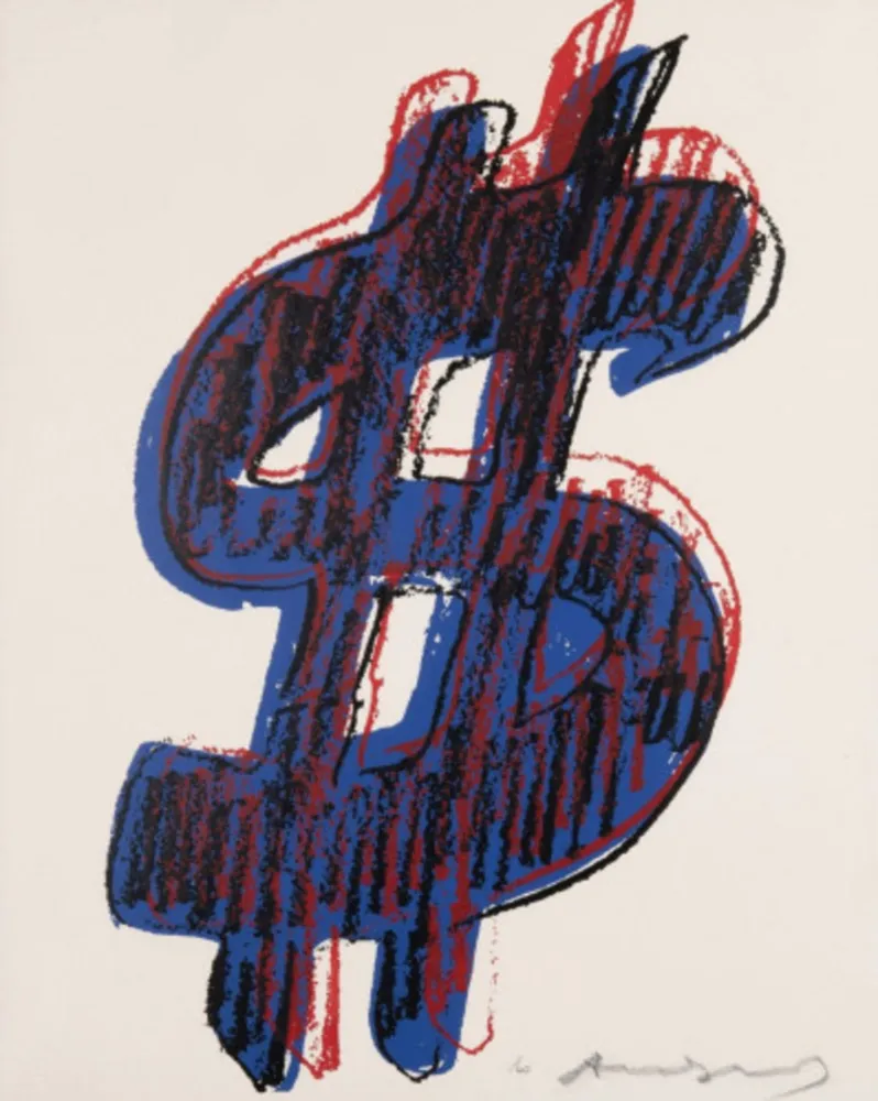 Screenprint Warhol - Dollar Sign