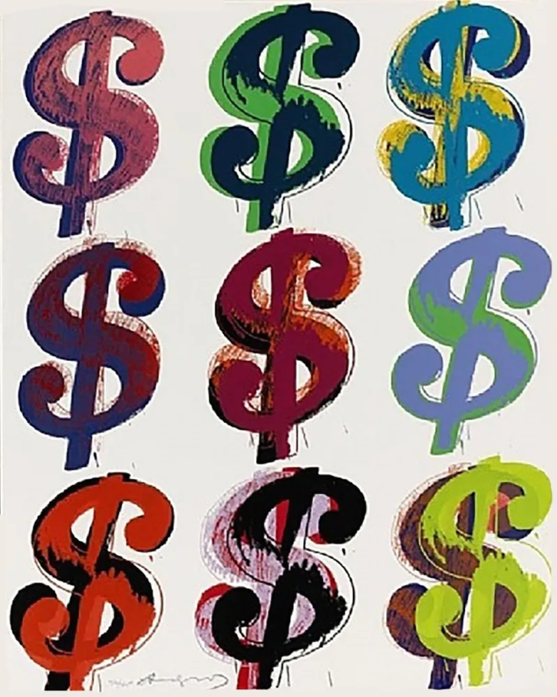 Screenprint Warhol - Dollar Sign (9) FS II.286