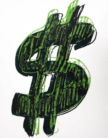 Screenprint Warhol - Dollar Sign, Green (FS II.278)