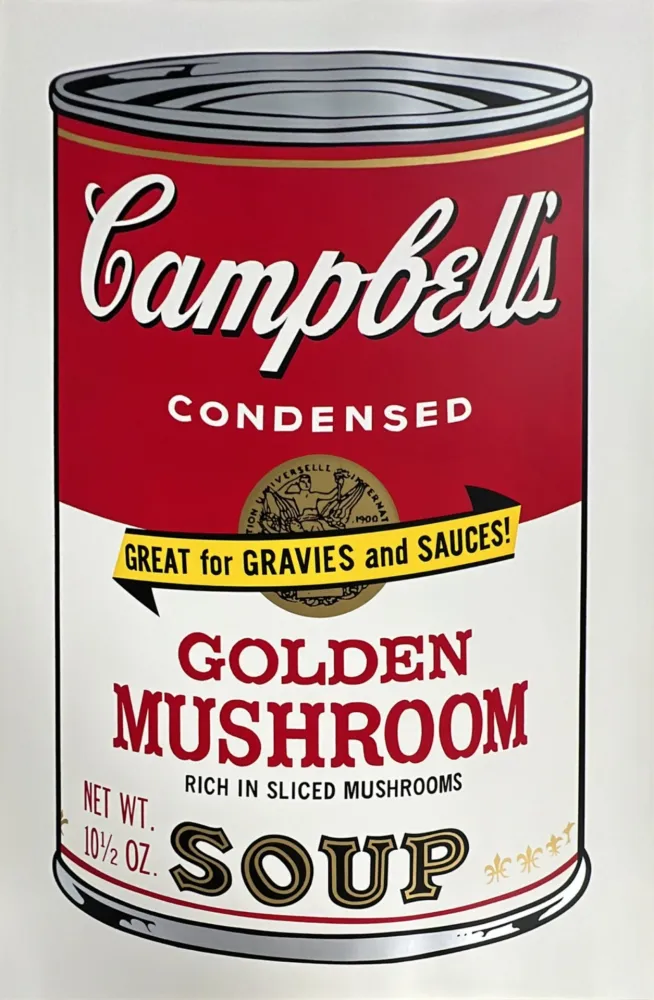 Screenprint Warhol - Golden Mushroom (from Campbell's Soup II)