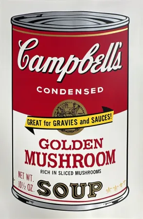 Screenprint Warhol - Golden Mushroom (from Campbell's Soup II)