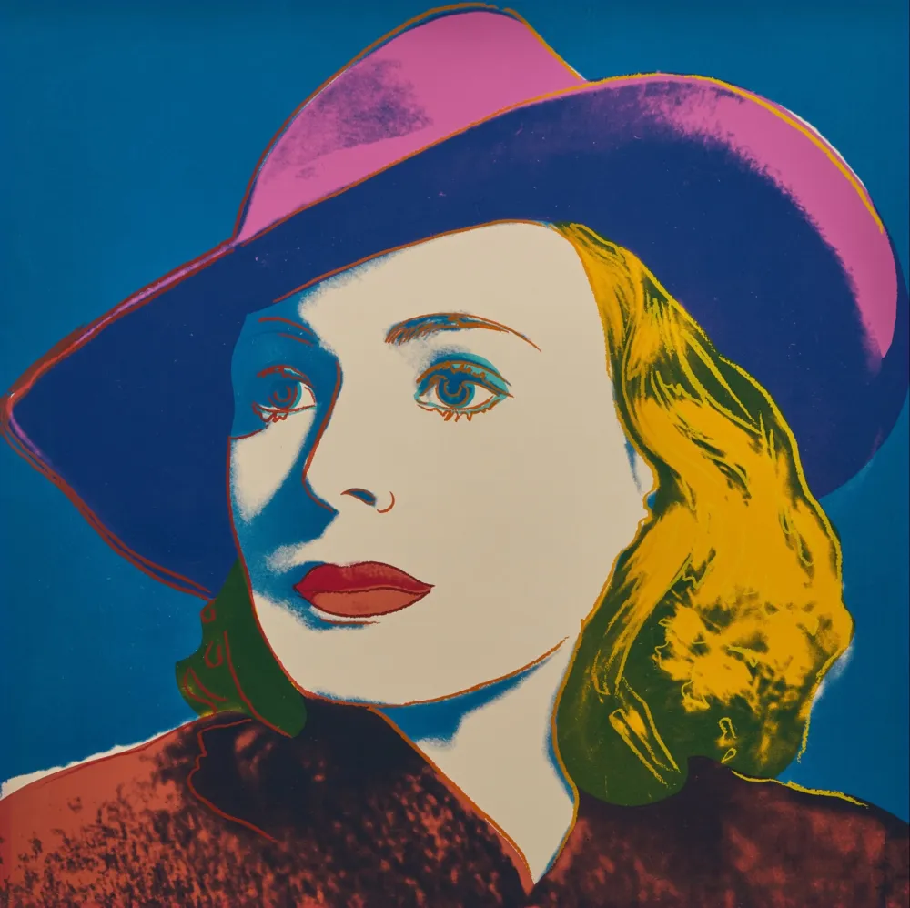 Screenprint Warhol - Ingrid Bergman with Hat