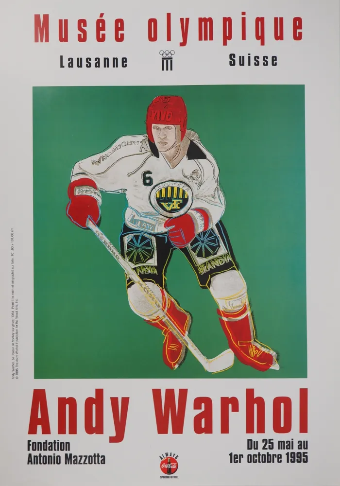 Illustrated Book Warhol - Joueur de Hockey