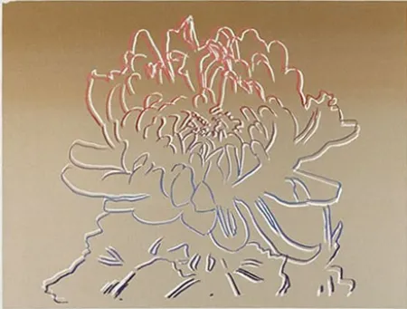 Screenprint Warhol - Kiku Gold & Pink