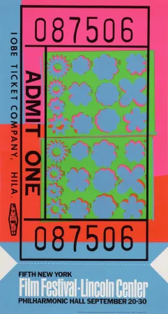 Screenprint Warhol - Lincoln Center Ticket