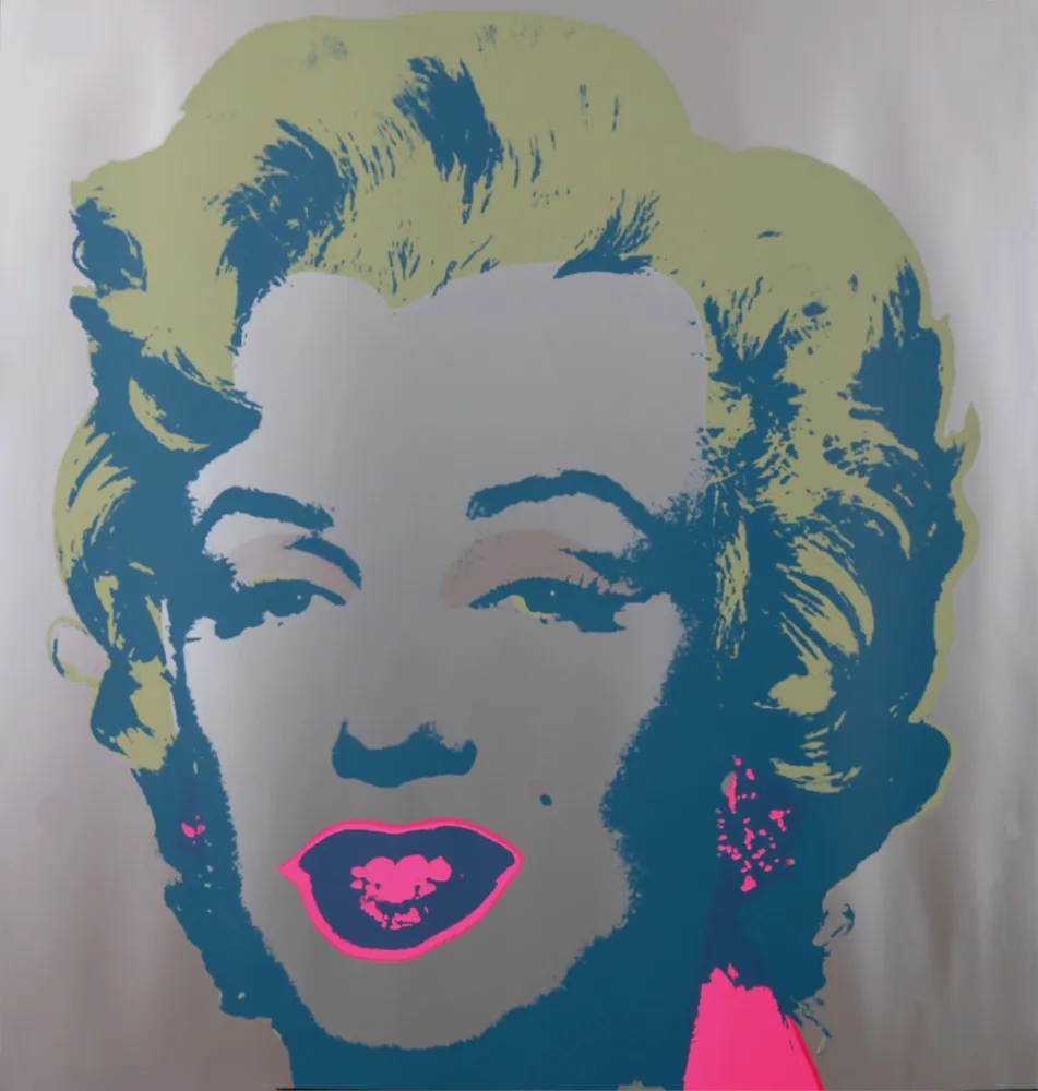 Screenprint Warhol - Marylin (#A), c. 1980 - Very large silkscreen enhanced with silver ink