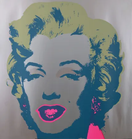 Screenprint Warhol - Marylin (#A), c. 1980 - Very large silkscreen enhanced with silver ink