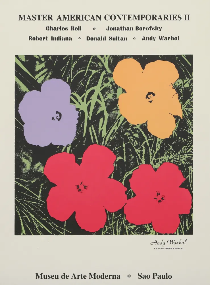 Screenprint Warhol - Poppy Flowers for the Museu de Arte de Moderna, Sao Paulo