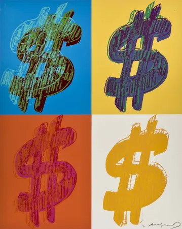 Screenprint Warhol - $ (Quadrant)