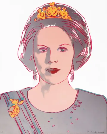 Screenprint Warhol - Queen Beatrix of the Netherlands 339