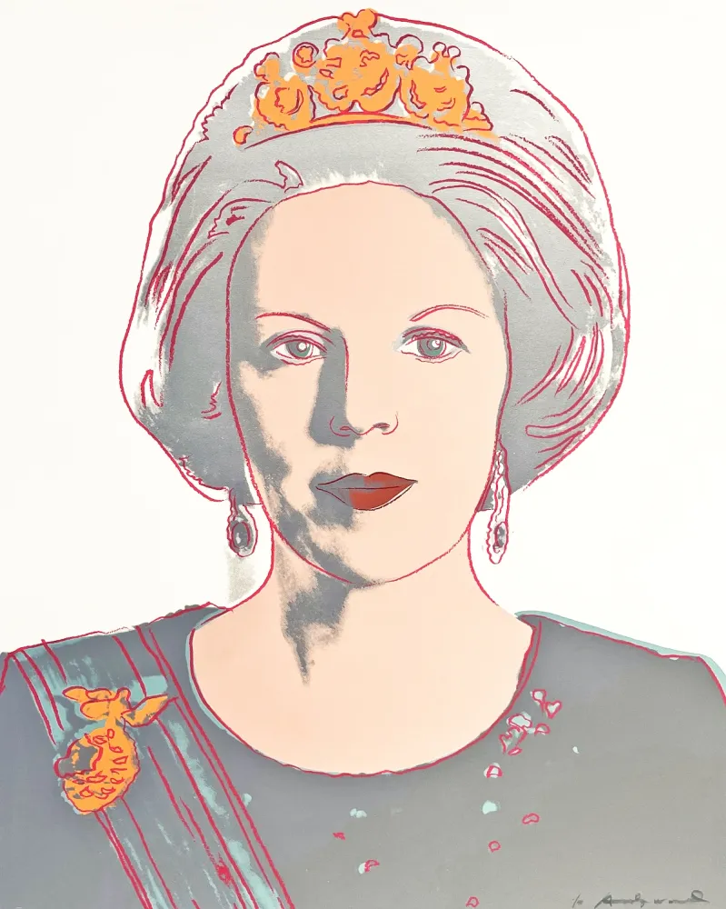 Screenprint Warhol - Queen Beatrix of the Netherlands 339
