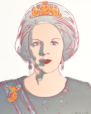 Screenprint Warhol - Queen Beatrix of the Netherlands 339
