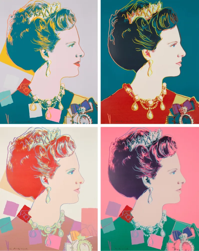Screenprint Warhol - Queen Margrethe II Of Denmark Complete Portfolio (Reigning Queens)