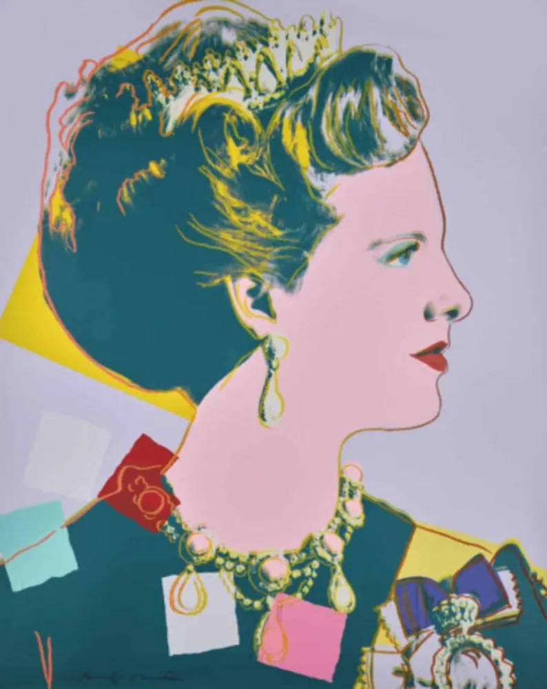 Screenprint Warhol - Queen Margrethe II of Denmark, FS II. 342A