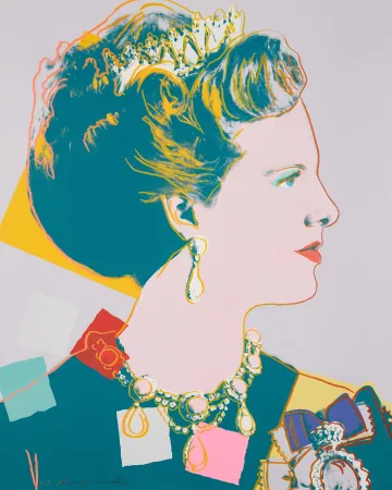 Screenprint Warhol - Queen Margrethe II of Denmark (FS II342)