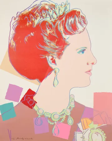 Screenprint Warhol - Queen Margrethe II of Denmark (FS II344)