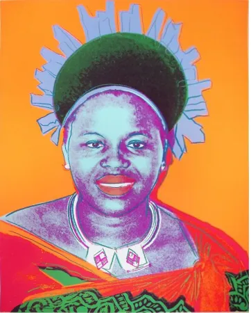 Screenprint Warhol - Reigning Queens: Queen Ntombi Twala of Swaziland