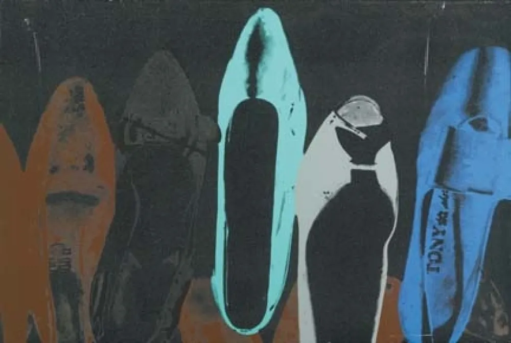 Screenprint Warhol - Shoes with Diamond Dust