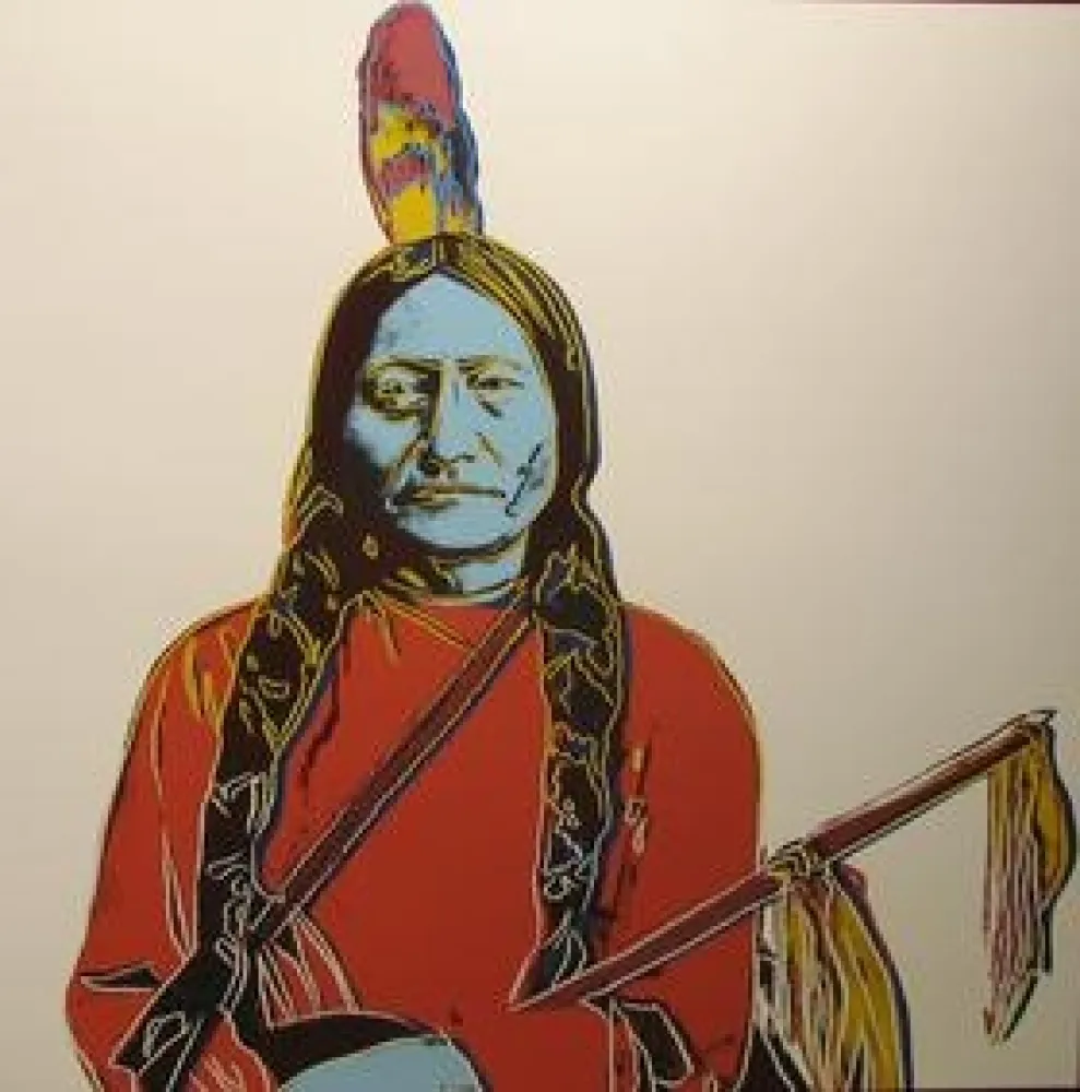 Screenprint Warhol - Sitting Bull