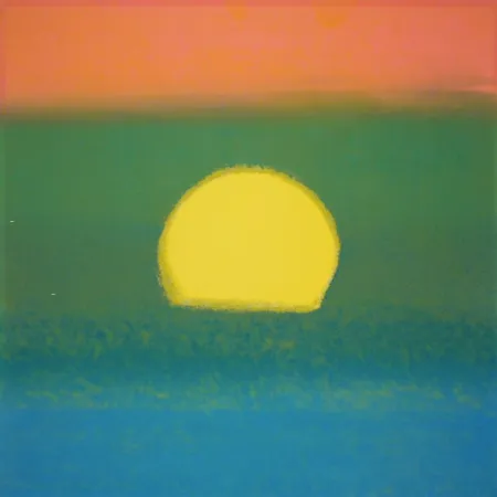 Screenprint Warhol - Sunset (Unique) (Blue/Green/Orange/Yellow)