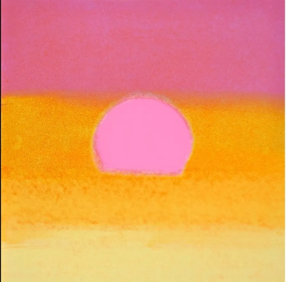 Screenprint Warhol - Sunset (Unique) (Pink/Yellow)