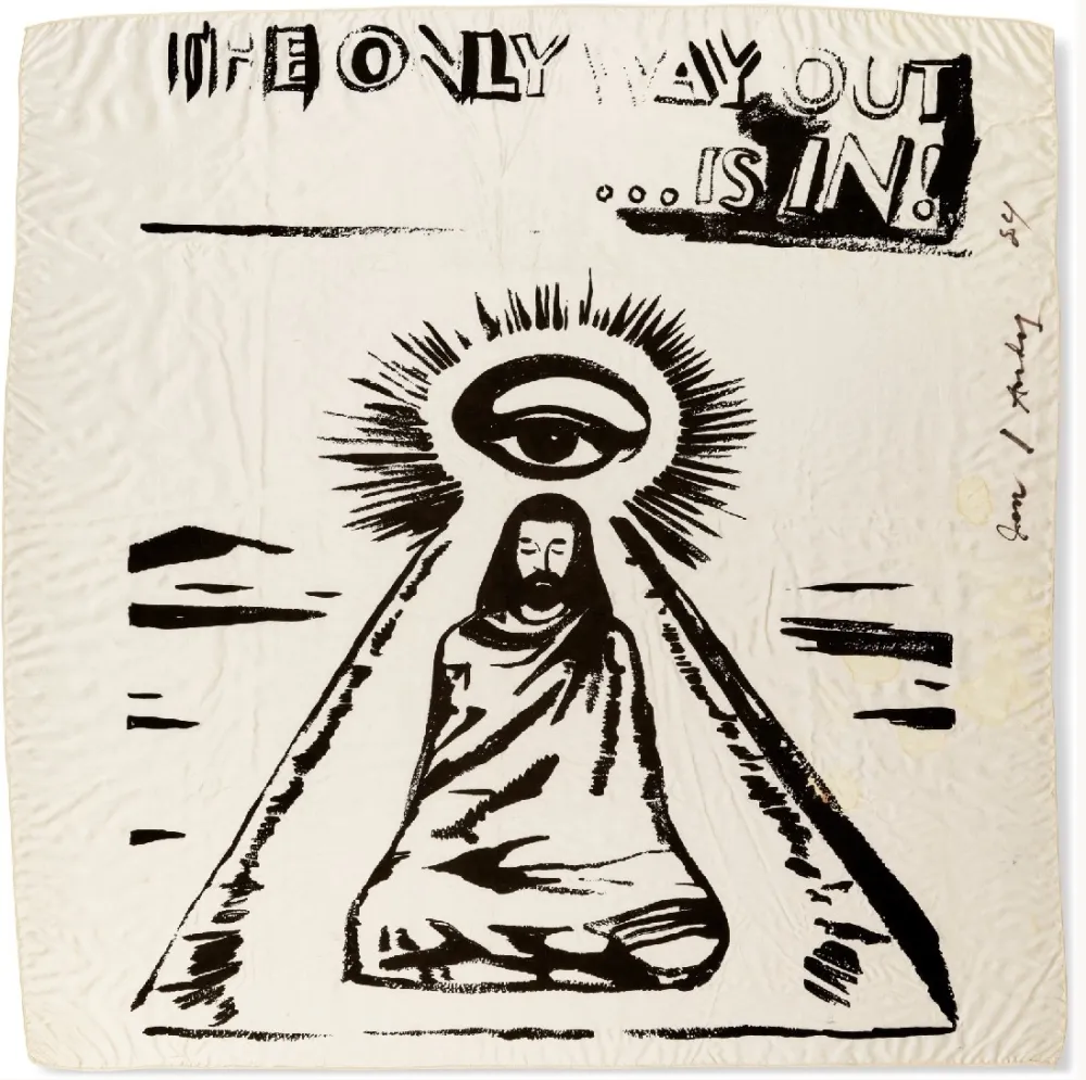 Screenprint Warhol - The Only Way Out is In (FS IIIA.55) (Silk Scarf) 