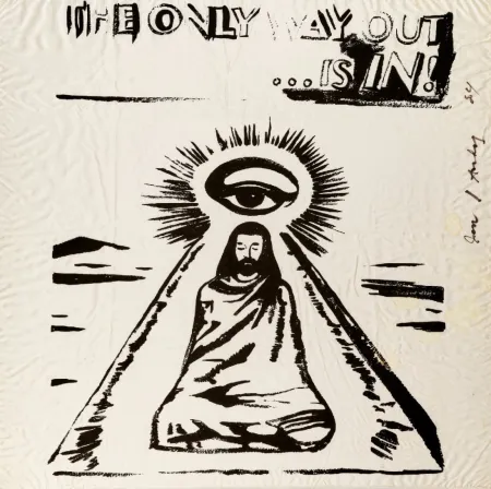 Screenprint Warhol - The Only Way Out is In (FS IIIA.55) (Silk Scarf) 