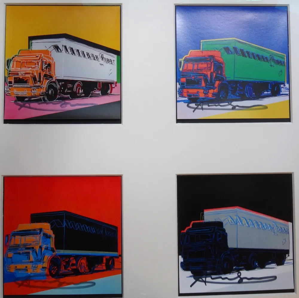 Lithograph Warhol - Trucks Announcement