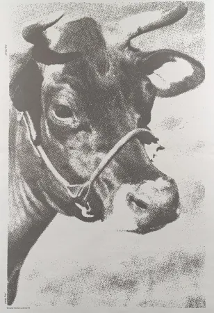 Lithograph Warhol - Venice Biennale COW