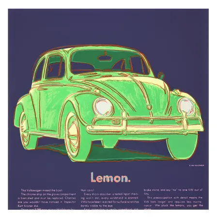 Screenprint Warhol - Volkswagen