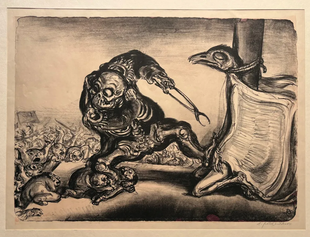 Lithograph Weber - Der Zungerzieher (oder Die Leserrevolte)